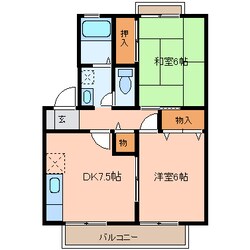 PARCROSETTEⅤ番館の物件間取画像